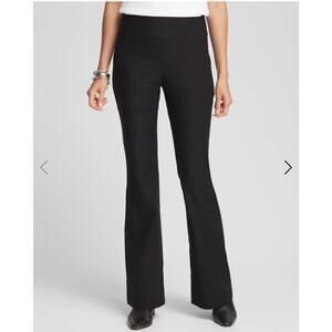 Chicos Black Ultra Flare So Slimming Pull On Pants Size 0 Regular